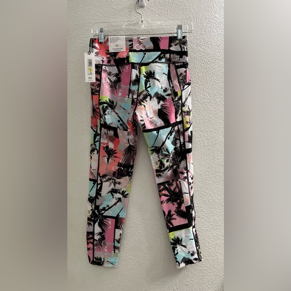 CALVIN KLEIN WICK EXERCISE PANTS WITH PALM TREES - Picture 1 of 4